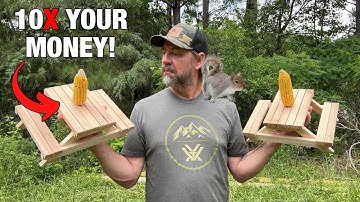 Build This Simple Squirrel Feeder Picnic Table for Under $2!