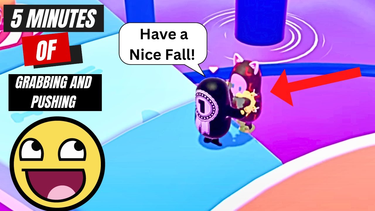 Fall Guys - 5 minutes of grabbing and pushing (Compilation)