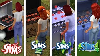 Sims 1 vs Sims 2 vs Sims 3 vs Sims 4 - Barbecue