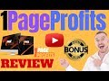 1 Page Profits Review ⚠️ WARNING ⚠️ DON'T GET 1 PAGE PROFITS WITHOUT MY 👷 CUSTOM 👷 BONUSES!!