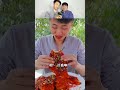 Songsong challenges the spicy chicken steak #funny #comedy#magic