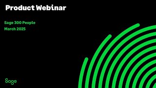 Sage 300 People: Product update March 2025