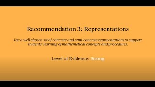 Recommendation 3: Representations