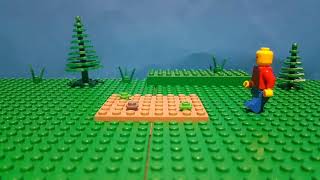 Lego man falls into quicksand!