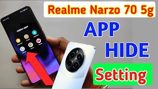 How to hide apps in Realme narzo 70 5g /Realme narzo 70 5g me app hide kaise kare/ app hide setting