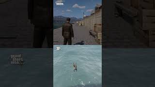 GTA 5 vs Mafia DE 💦 Water Jump Physics Comparison #shorts #spdxstreamgaming