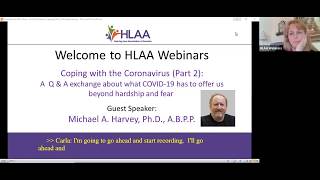 WEBINAR: Coping with the Coronavirus and Isolation, Part 2