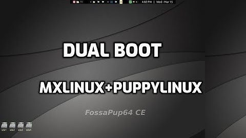 dual boot using mxlinux + F96-CE4, puppylinux