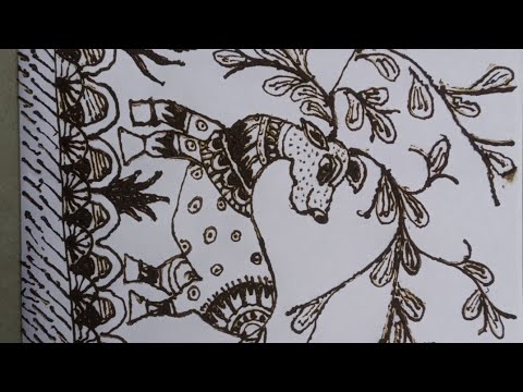 Mithila painting with mehendi......Labo rani is live! - YouTube