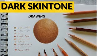 How to Draw Dark Skin Tone With Colored Pencils ? (Prismacolor Portrait Set)