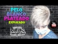 Cabello Blanco Plateado, Como Decolorar El Pelo a Blanco, Explicado paso a paso Tutorial.