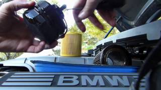 How to do a full oil service on BMW 3 series E90 (330i) + service light reset