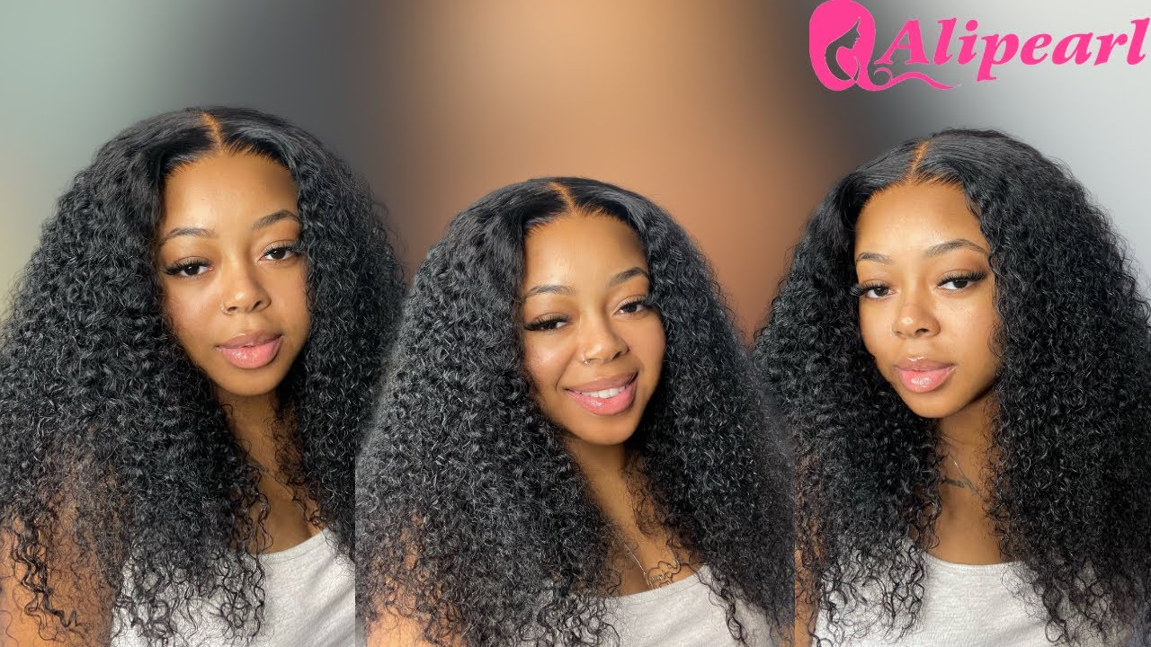 5 MINS GLUELESS INSTALL!!! READY TO GO CURLY CLOSURE WIG | PRE CUT & PLUCKED | FT. ALIPEARL HAIR✨