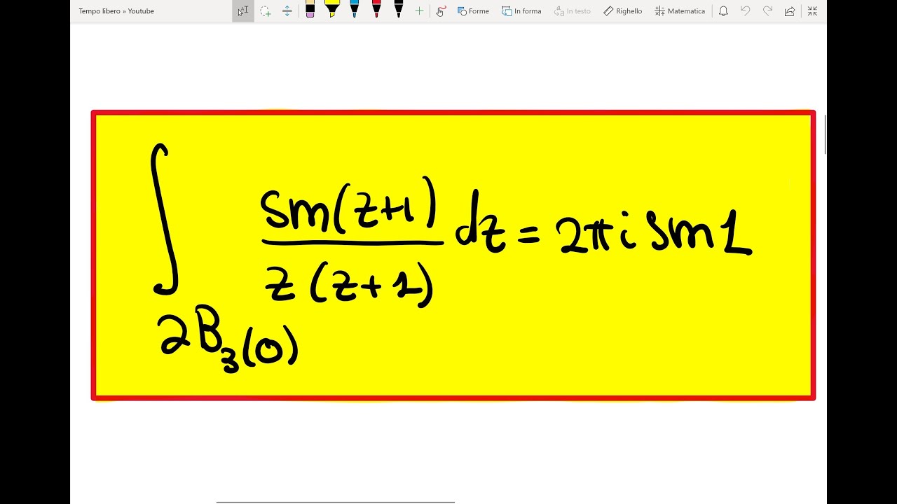 Analisi II - Teorema dei residui - Esercizio svolto n°1