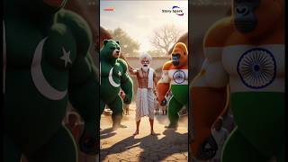 Farmer Decision India Gorilla Vs Pakistani Bear | Story Spark #ai #farmer #shorts