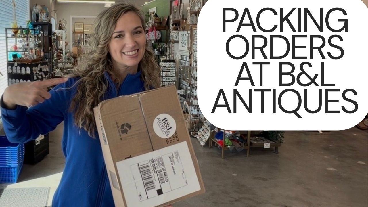 POV: Packing Your Antique Order at B&L Antiques #antiquestore #shipping #antique #homedecor
