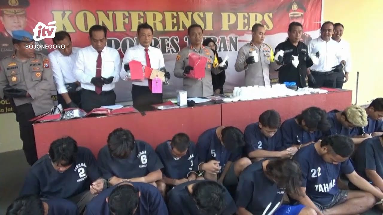 Ungkap 42 Kasus Narkoba, Polres Tuban Amankan 44 Pengedar