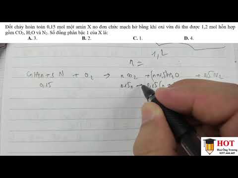 Video Đốt cháy hoàn toàn 0,15 mol một amin X no đơn chức... - youtube