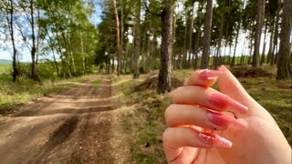 Almost 1 HOUR ASMR Outdoors in nature 🌲 camera tapping, scratching, whispering, tracing 🌲 5k special