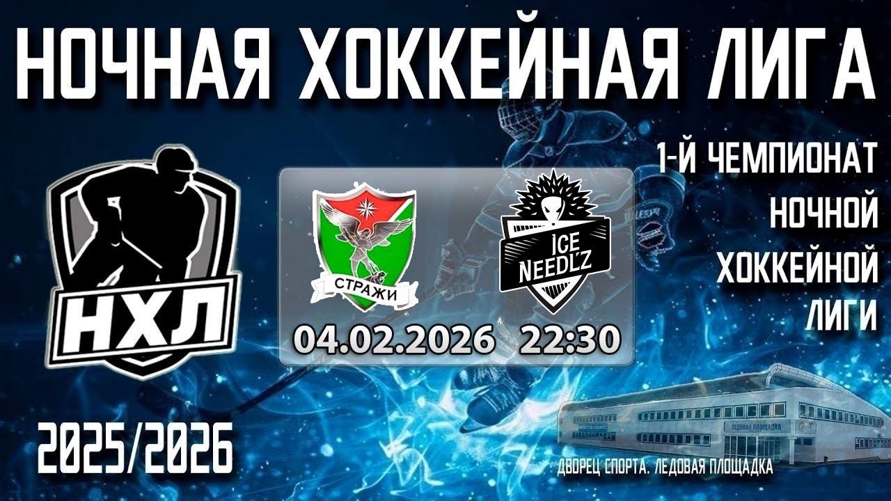 04.02.2026. 1-й Чемпионат НХЛ. Стражи-2 - Ice Needl'z-2