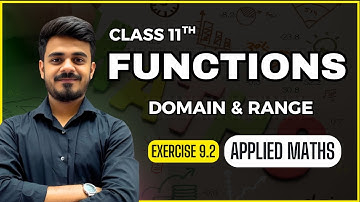 Functions| Domain and Range| Exercise 9.2| Class 11th| Applied Maths| CBSE 2025-26