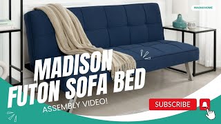 Create a Cozy Bedroom Nook: Naomi Home | Madison Futon Sofa Bed Assembly Video