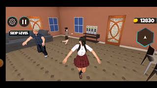 Dance scene 💃 💃 # School girl life simulator 3D # @s.avideo2149 screenshot 2
