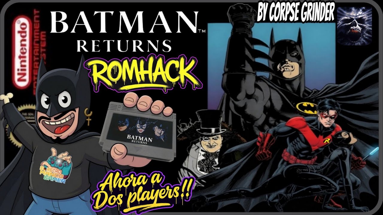 BATMAN RETURNS A DOS PLAYERS!!!🦇 ROMHACK PARA EL FAMILYGAME - by Corpse Grinder