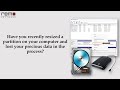 How to recover data after resizing a partition
