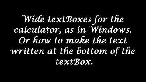 Visual Studio Winform textBox for Calculator Tutorial Example (C#) | TextBox Для Калькулятора