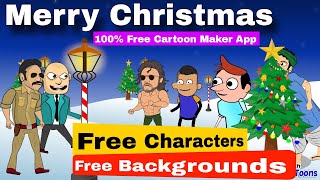 New Update Merry Christmass Cartoon Background Tween Toons Cartoon Maker App