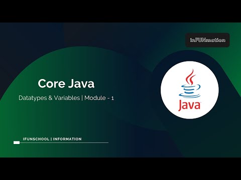 5. Datatypes & Variables | Core Java Tutorial | inFUNmation