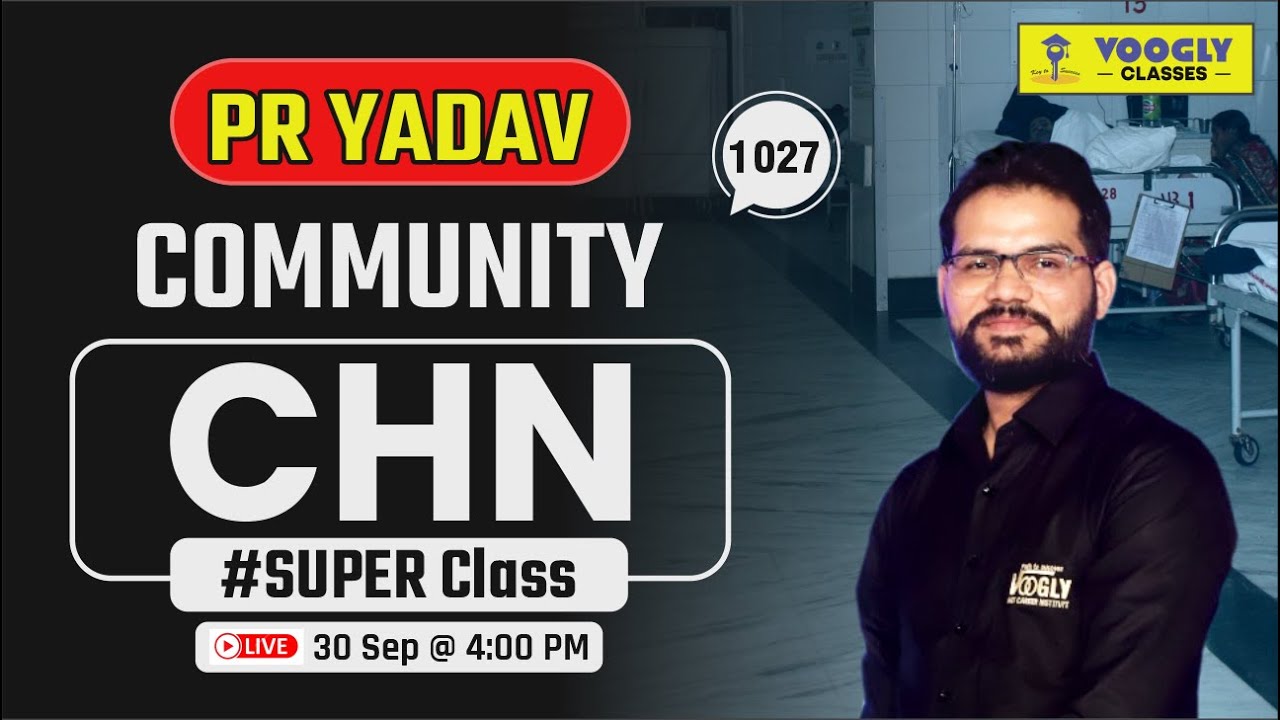 Community Health Nursing Basics MCQs live class | NORCET, RRB, DSSSB | Voogly Sir