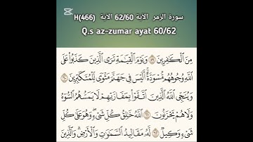 سورة الزمر  الآية 62/60 الآية  (465)H  Q.s Az-zumar ayat 60/62 #surahazzumar  #ngajifromhome