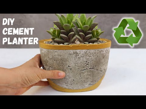 DIY Planters Out of Papercrete Using Plastic Containers