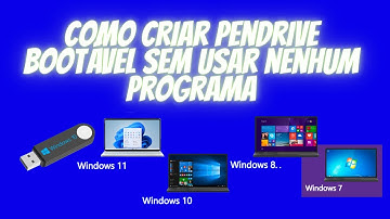 Como criar pendrive bootável sem usar nenhum programa