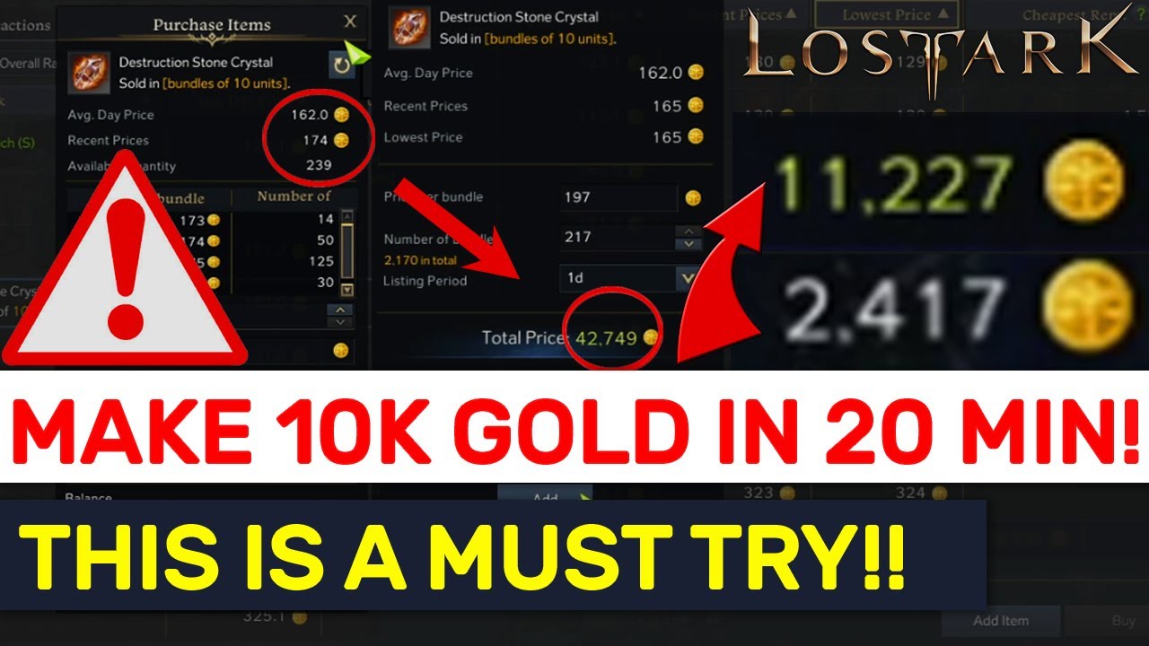 How to earn gold in Lost Ark