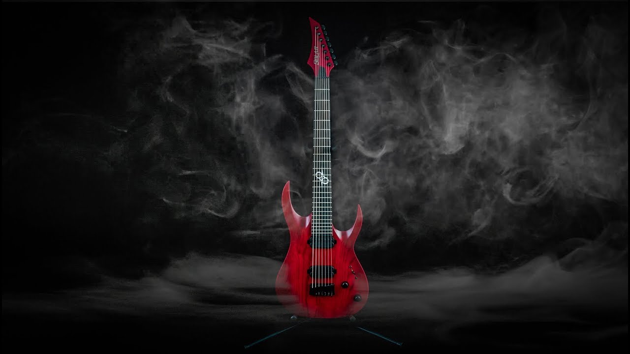 Solar A2.7TBR SK 7-String Electric Guitar - Trans Blood Red