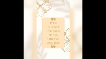 pseb syllabus 2021-22 class 12  #all streams#PSEB  / Pdf link in description #pseb#syllabuspseb