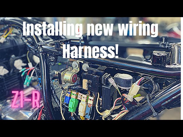 Installing new wiring harness, 1978 Kawasaki Z1-R! Video #11