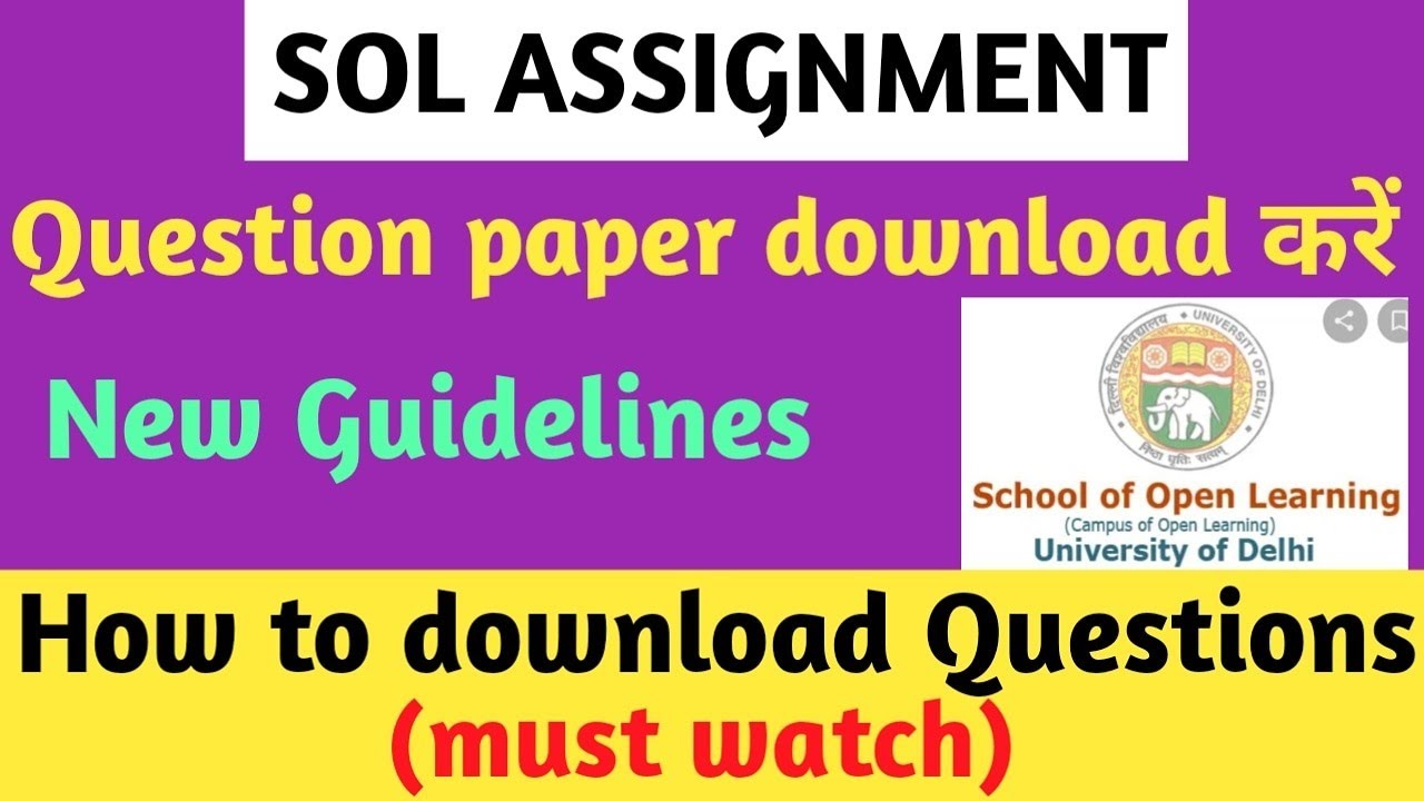 sol online assignment