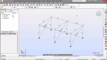 Exercise 6 - Part 1 - 3D Steel Structure with Steel Connections (Robot Structural Analysis)