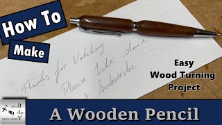 How to make a wooden pencil. Slimline pencil. Easyturning project #woodturning #woodturningprojects by Spend Time, Save Money, DIY 421 views 1 year ago 8 minutes, 27 seconds