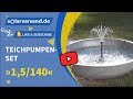 esotec Solar Teichpumpenset 1,5/140 - das perfekte Wasserspiel für den Miniteich und kleine Schalen