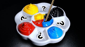 How To Making 9 Beautiful Colors from 4 Primary Colors - Satisfying Color Mixing