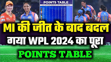 WPL Points Table 2024 After MIW vs GGW Match 16 । WPL 2024 New Points Table । Points table today WPL