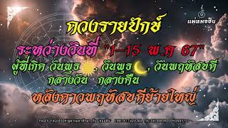 #ดวงรายปักษ์ คนเกิดวัน "พุธกว,พุธกค,พฤหัสบดี"ประจำวันที่ 1-15 พ.ค 67 โดย "หมอฮัน มหาทักษา"