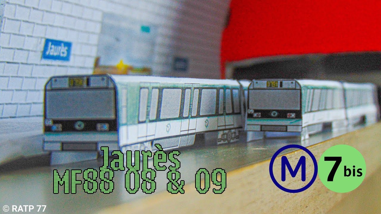 Jaurès – MF88 – Rames 08 & 09 (Ligne 7bis)