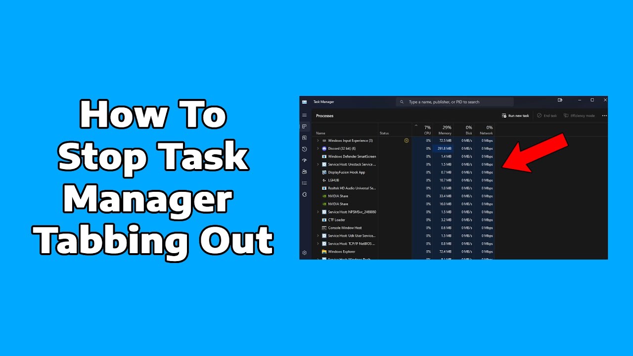 How to stop task manager tabbing or closing out when in game - YouTube