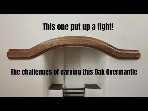 This one put up a fight! The challenges of wood carving this Oak wood Overmantle